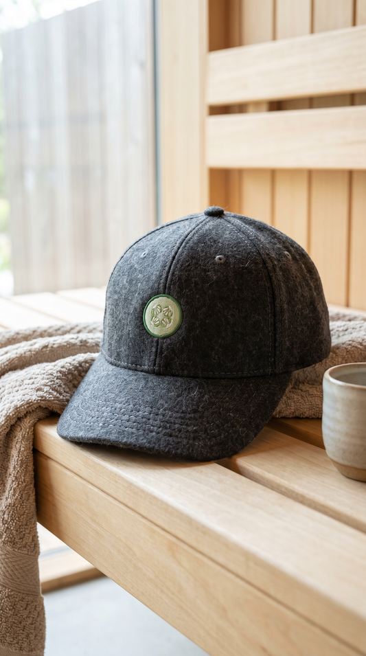 baseball sauna cap - dark grey