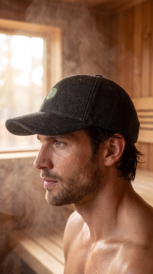 baseball sauna cap - dark grey